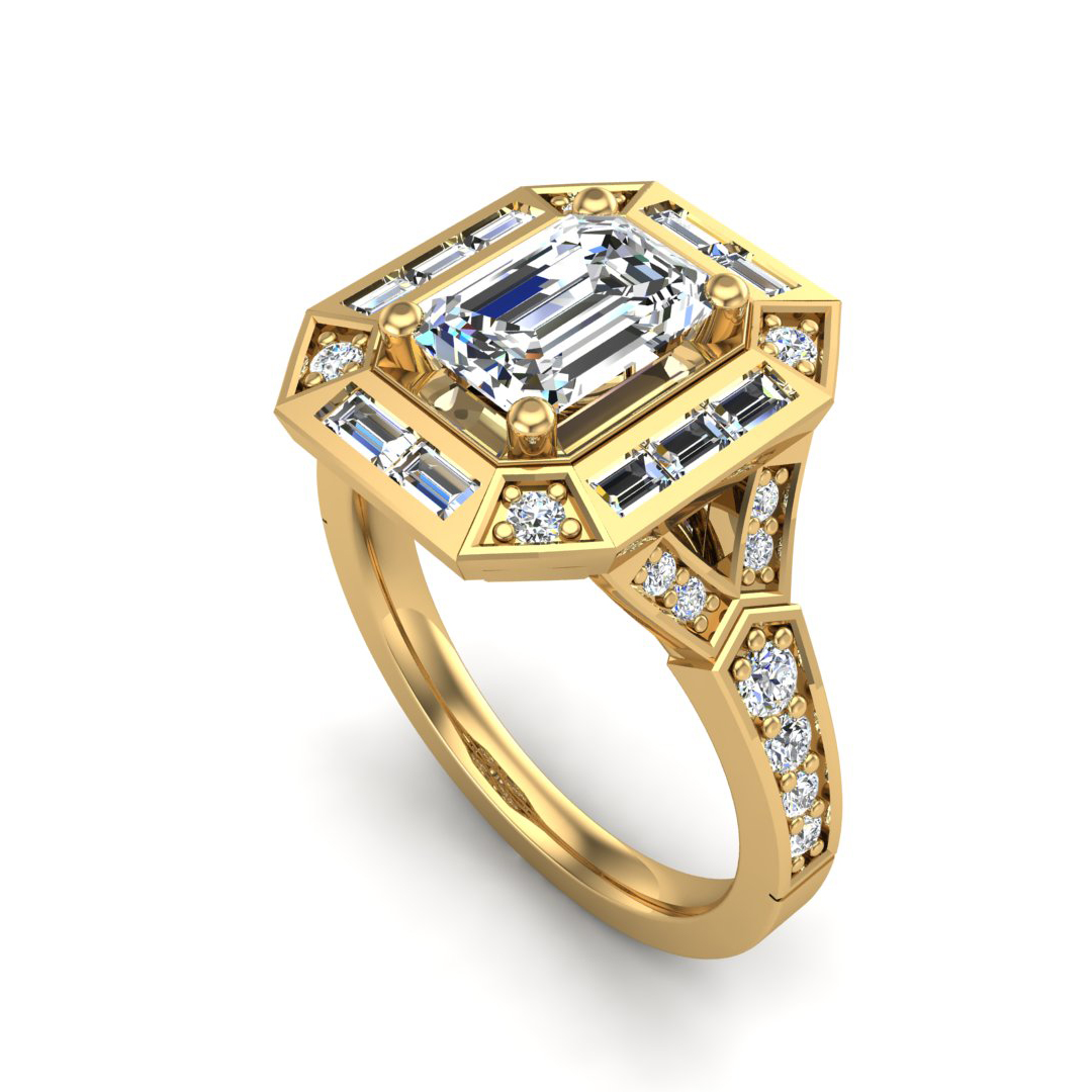 Elle Halo Engagement Ring